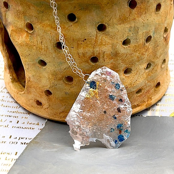 Matana Jewelry - Matana Handmade long sterling silver necklace
